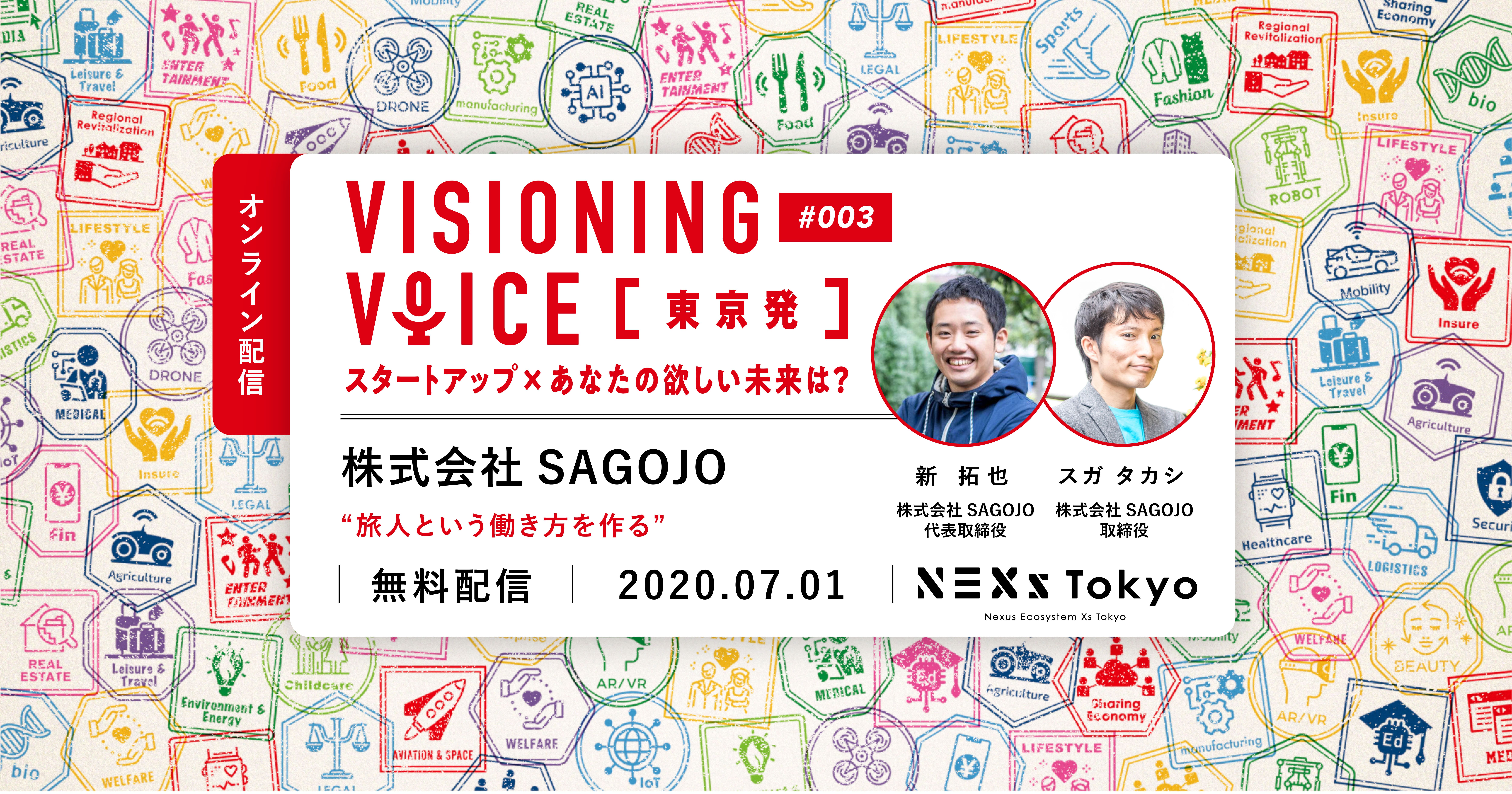 【配信】visioning voice #3 SAGOJO「旅人という働き方を作る」